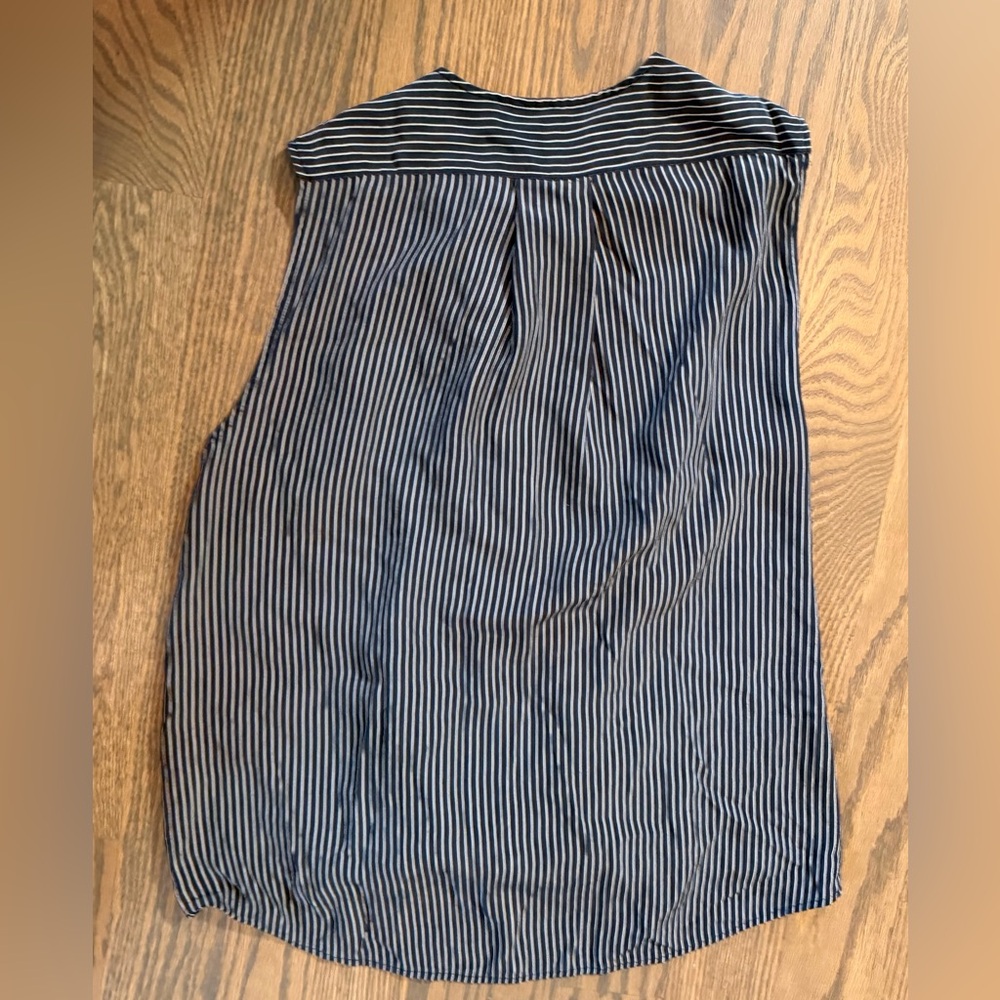 Rag & Bone Black Striped silk Women's Top - Picture 10 of 10